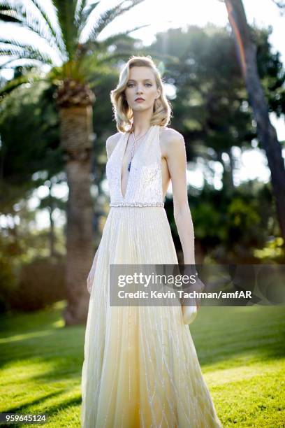 Daria Strokus attends the cocktail at the amfAR Gala Cannes 2018 at Hotel du Cap-Eden-Roc on May 17, 2018 in Cap d'Antibes, France.