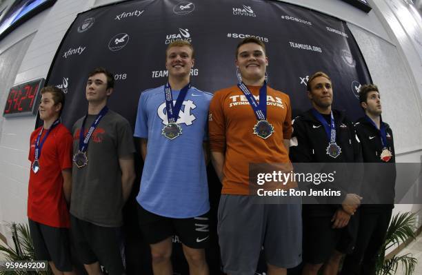 From left: Jacob Fielding, Conor Casey, Gregory Duncan, Grayson Campbell, Samuel Dorman and Michael Hixon stand for photos with their awards...