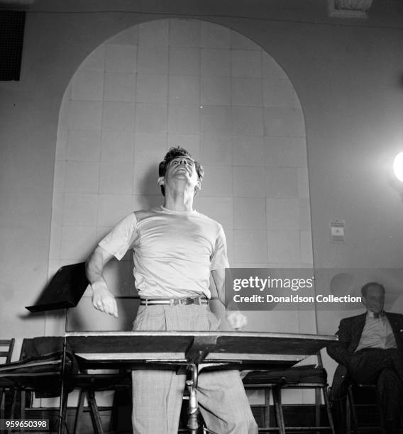 Portrait of Leonard Bernstein, Carnegie Hall, New York, N.Y., between 1946 and 1948.