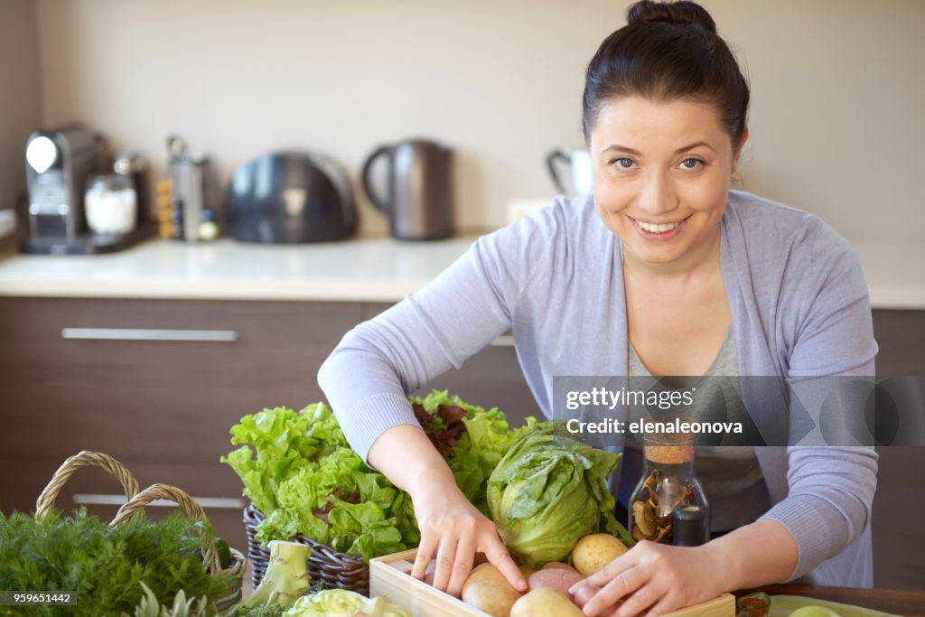 Woman cooking in the kitchen