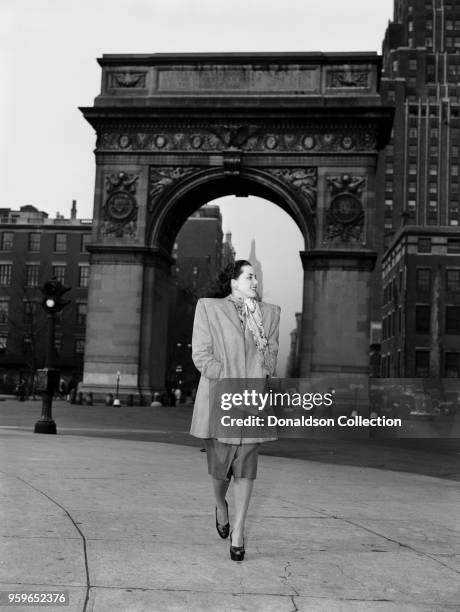 Portrait of Ann Hathaway Washington Square, New York, N.Y., ca. May 1947.