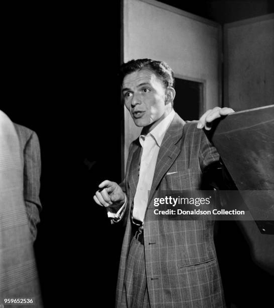 Portrait of Frank Sinatra at Liederkrantz Hall, New York, N.Y., ca. 1947