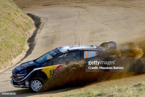 Elfyn Evans of Great Britain and Daniel Barritt of Great Britain compete with their M-Sport Ford WRT Ford Fiesta WRC during Day One of the WRC...