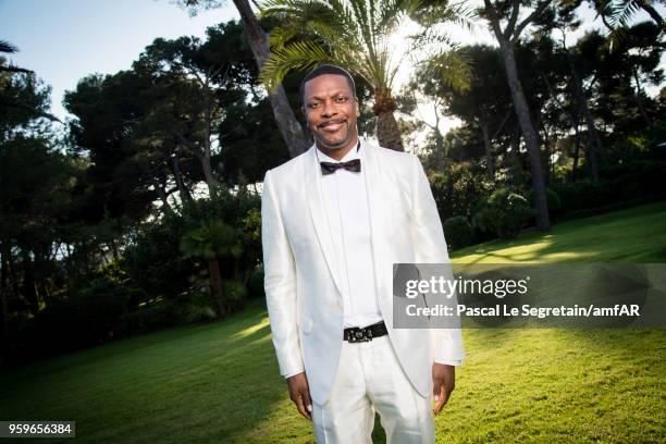 Chris Tucker poses for portraits at the amfAR Gala Cannes 2018 cocktail at Hotel du Cap-Eden-Roc on May 17, 2018 in Cap d'Antibes, France.