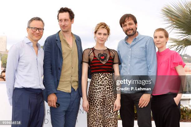 Producer Christoph Friedel, actor Hans Loew, actress Elena Radonicich, director Ulrich Koehler and producer Claudia Steffen at the "In My Room"...