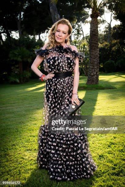 Caroline Scheufele poses for portraits at the amfAR Gala Cannes 2018 cocktail at Hotel du Cap-Eden-Roc on May 17, 2018 in Cap d'Antibes, France.