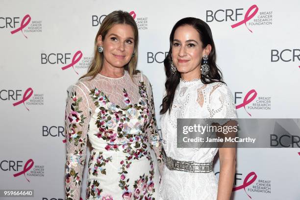 Aerin Lauder and Jane Lauder attend the Breast Cancer Research Foundation Hot Pink Gala hosted by Elizabeth Hurley at Park Avenue Armory on May 17,...