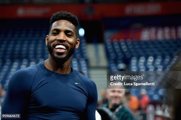 Jason Thompson, #1 of Fenerbahce Dogus Istanbul during the 2018 Turkish Airlines EuroLeague F4 Fenerbahce Dogus Istanbul Official Practice at Stark...