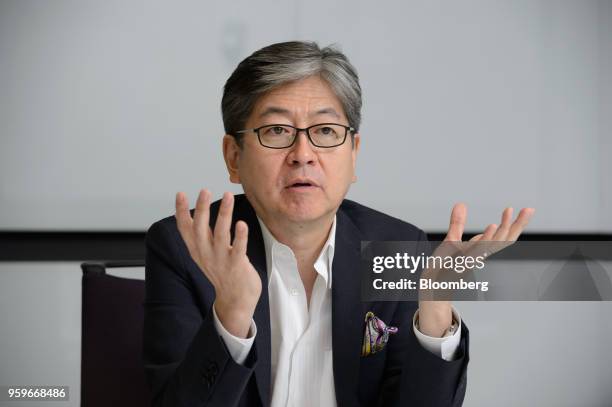 Oki Matsumoto, chief executive officer of Monex Group Inc., speaks during an interview in Tokyo, Japan, on Tuesday, May 8, 2018. Under new leadership...