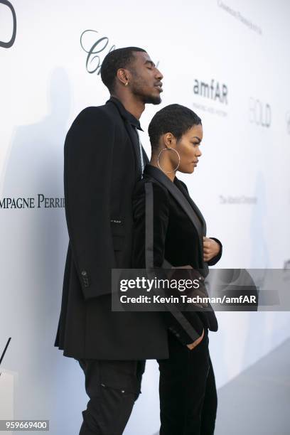 Iman Shumpert and Teyana Taylor arrive at the amfAR Gala Cannes 2018 at Hotel du Cap-Eden-Roc on May 17, 2018 in Cap d'Antibes, France.