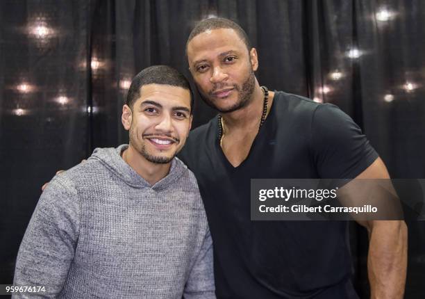 Actors Rick Gonzalez and David Ramsey attend the 2018 Wizard World Comic Con at Pennsylvania Convention Center on May 17, 2018 in Philadelphia,...