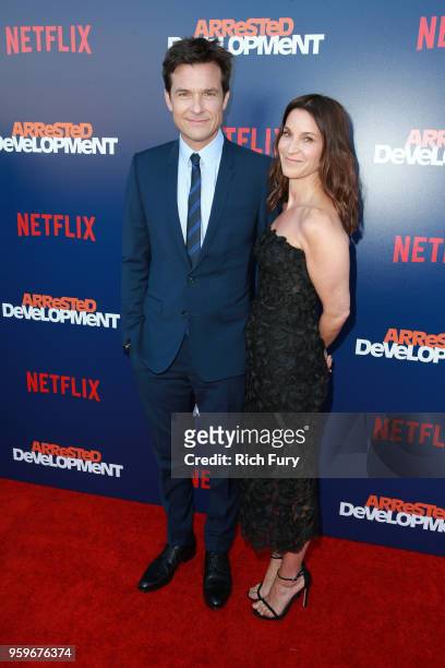 Jason Bateman and Amanda Anka attend the premiere of Netflix's "Arrested Development" Season 5 at Netflix FYSee Theater on May 17, 2018 in Los...