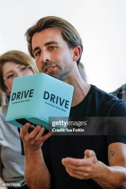 Blogger David Roth during the discussion panel of Cliche Bashing 'Don't believe the -hype - Hype Beasts vs. No Logo!' at DRIVE Volkswagen Group Forum...