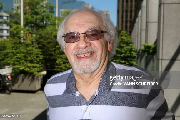 Ralph Dannheisser, born in 1938 and whose family fled the nazi regime to the US in 1940, poses for a photo in Frankfurt am Main on May 8, 2018. -...