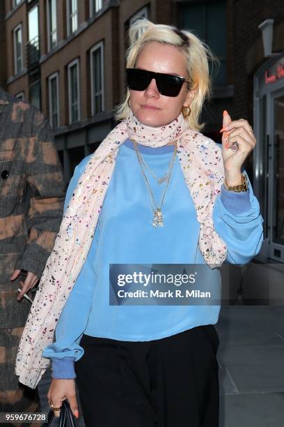 Lily Allen leaving the Planet Aries store in Covent Garden on May 17, 2018 in London, England.