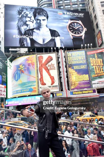 Cara Delevingne attends a celebration of TAG Heuer brand Ambassador Cara Delevingne's new campaign on May 17, 2018 in New York City.