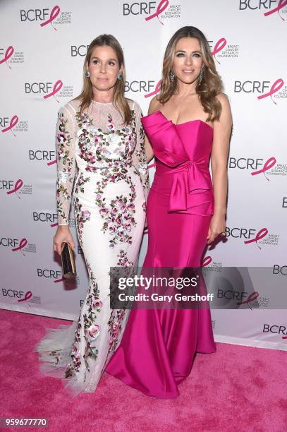 Event Co-Chair Aerin Lauder and event host Elizabeth Hurley attend the Breast Cancer Research Foundation's The Hot Pink Party at Park Avenue Armory...