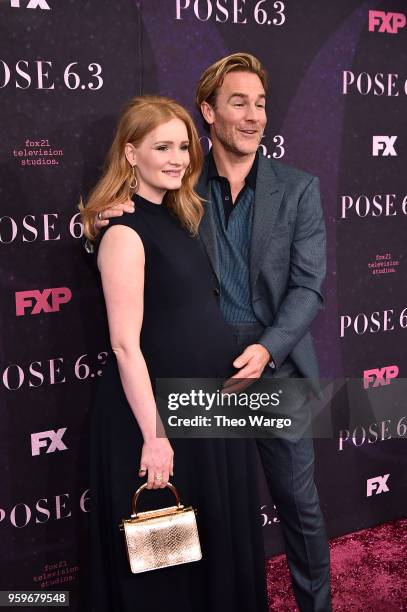 Kimberly Brook and James Van Der Beek attend the "Pose" New York Premiere at Hammerstein Ballroom on May 17, 2018 in New York City.