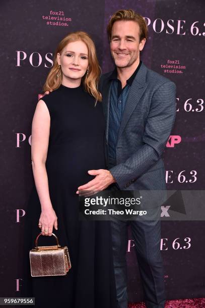 Kimberly Brook and James Van Der Beek attend the "Pose" New York Premiere at Hammerstein Ballroom on May 17, 2018 in New York City.