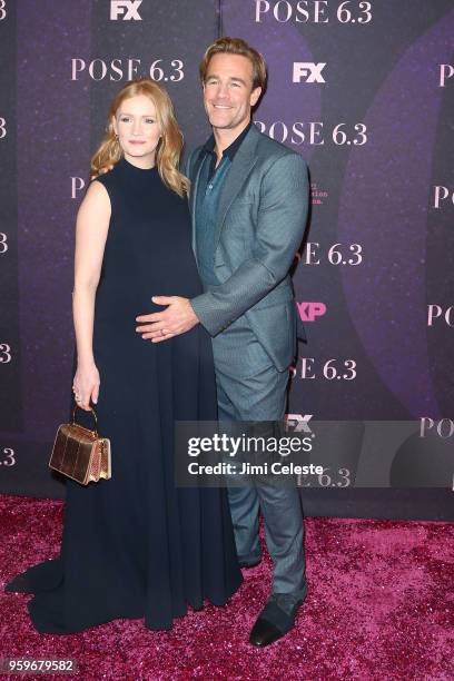 Kimberly Brook and James Van Der Beek attend the New York premiere of "Pose" at the Hammerstein Ballroom on May 17, 2018 in New York, New York.