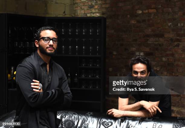 Pasquale Junior Natuzzi and Gabriele Chiave, Creative Director, Marcel Wanders Studio attends Agronomist Goes To New York event at Sunlit Loft on May...