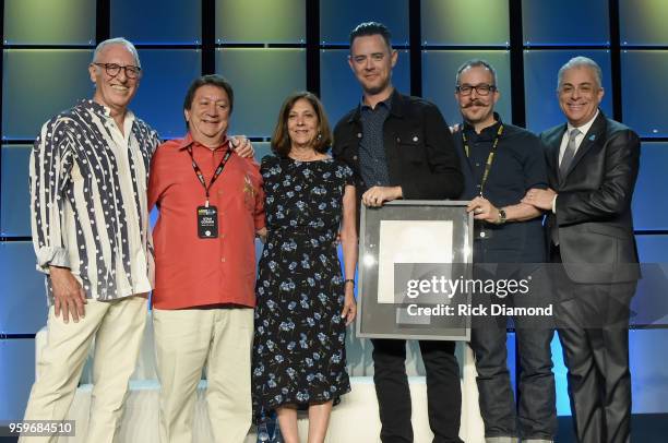 Michael Solomon, former Tower executive and former Chairman of the Music Business Association Stan Goman, Patti Solomon, actor Colin Hanks, Billy...