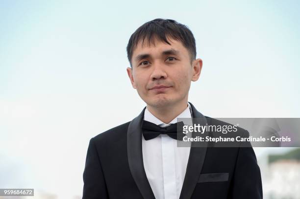 Adilkhan Yerzhanov attends "The Gentle Indifference Of The Word" Photocall during the 71st annual Cannes Film Festival at Palais des Festivals on May...