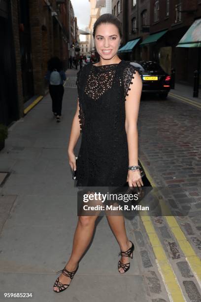 Amber Le Bon attending the opening of the Bluebierd Cafe Covent Garden store on May 17, 2018 in London, England.