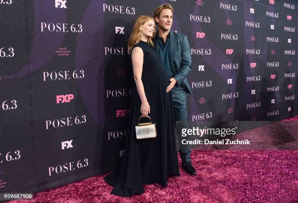 James Van Der Beek and wife Kimberly Brook attend the FX TV series New York premiere of 'Pose' at Hammerstein Ballroom on May 17, 2018 in New York...