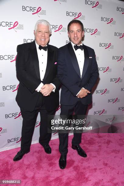 Designer Dennis Basso and Michael Cominotto attend the Breast Cancer Research Foundation's The Hot Pink Party at Park Avenue Armory on May 17, 2018...