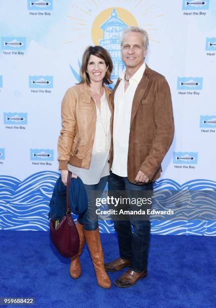 Actor Patrick Fabian and Mandy Fabian arrive at the 2018 Heal The Bay's Bring Back The Beach Awards Gala at The Jonathan Club on May 17, 2018 in...