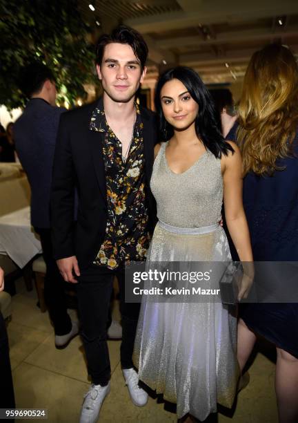 Apa and Camila Mendes attend The CW Network's 2018 upfront party at Avra Madison Estiatorio on May 17, 2018 in New York City.