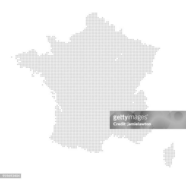 map of dots - france - france stock illustrations
