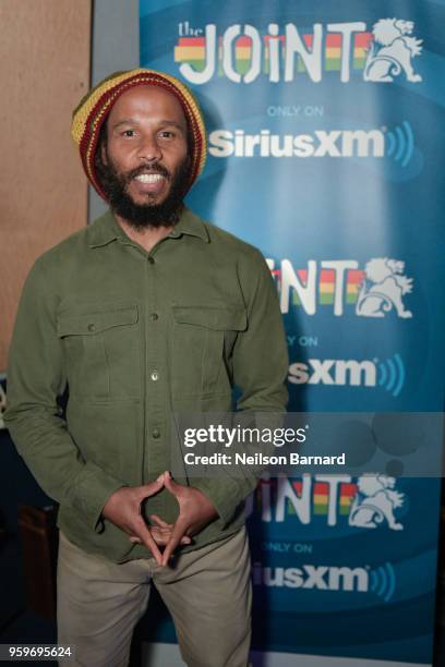 Ziggy Marley backstage before of an exclusive listener event for the SiriusXM Channel 'The Joint' at Village Studios on May 17, 2018 in Los Angeles,...