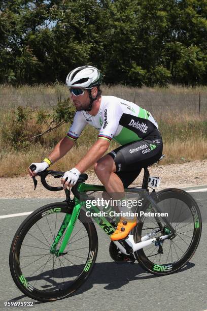 Mark Cavendish of Great Britain riding for Team Dimension Data rides during stage five of the 13th Amgen Tour of California, a 176km stage from...