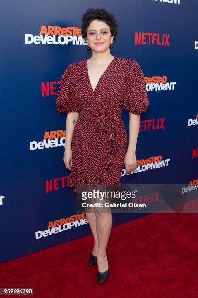 Alia Shawkat arrives for the premiere of Netflix's "Arrested Development" Season 5 at Netflix FYSee Theater on May 17, 2018 in Los Angeles,...