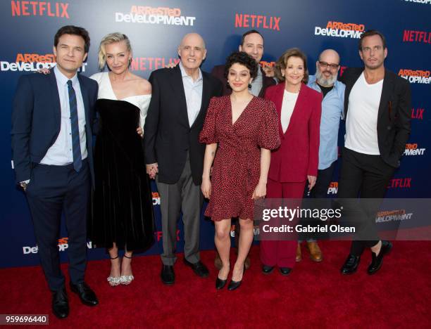 Jason Bateman, Portia de Rossi, Jeffrey Tambor, Alia Shawkat, Tony Hale, Jessica Walter, Tony Hale and Will Arnett arrive for the premiere of...