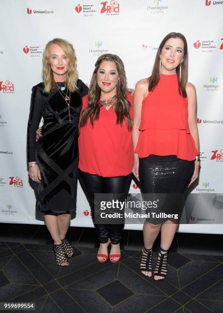 Singers Chynna Phillips, Carnie Wilson and Wendy Wilson of Wilson Phillips attend the 3rd annual Rock The Red Music Benefit presented by the American...
