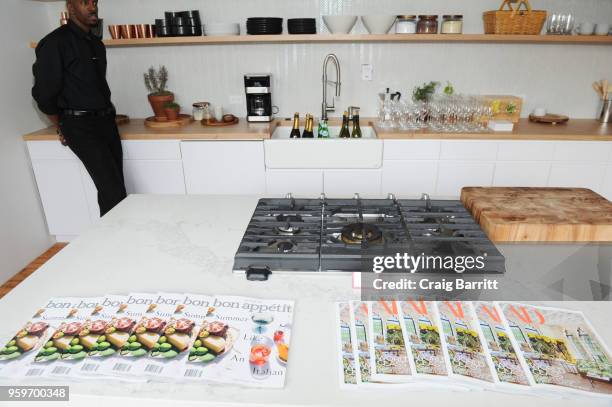 Atmosphere at the AD, Bon Appetit and Delta Faucet toast of the Conde Nast Kitchen Studio on May 17, 2018 in New York City.