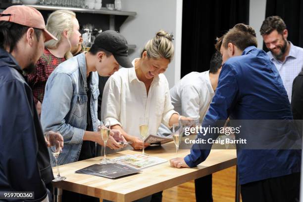 Atmosphere at the AD, Bon Appetit and Delta Faucet toast of the Conde Nast Kitchen Studio on May 17, 2018 in New York City.