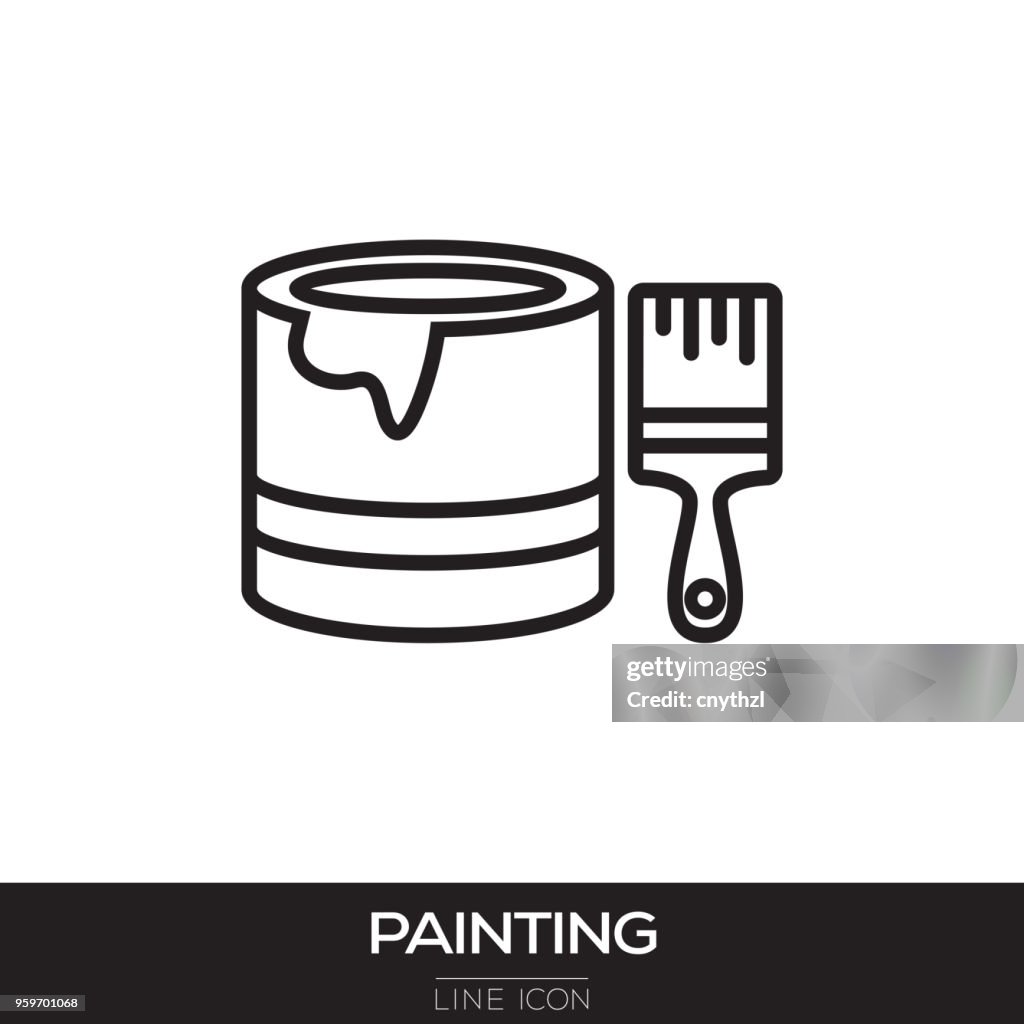 PAINTING LINE ICON