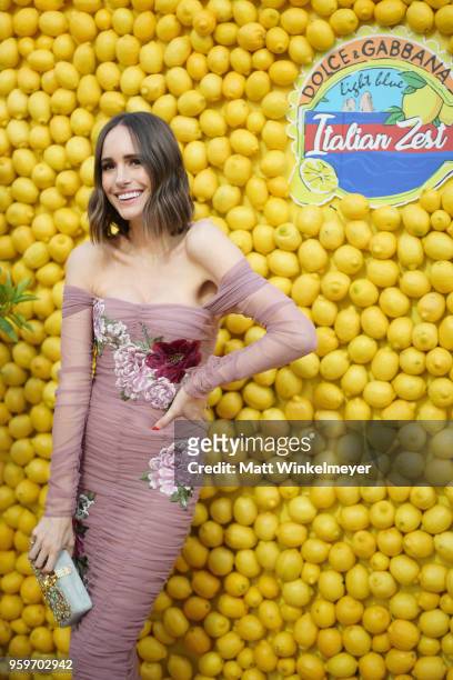 Louise Roe attends the Dolce & Gabbana Light Blue Italian Zest Launch Event at the NoMad Hotel Los Angeles on May 17, 2018 in Los Angeles, California.