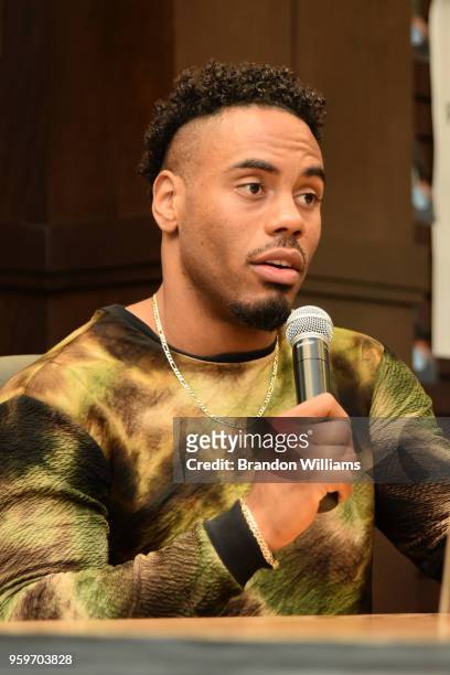Former football player / TV personality Rashad Jennings discusses his new book "The IF in LIFE" at Barnes & Noble at The Grove on May 17, 2018 in Los...