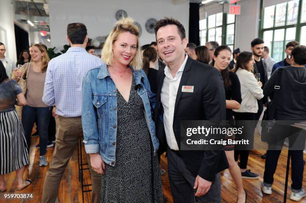 Anna Caplan and Eric Black attend the AD, Bon Appetit and Delta Faucet toast of the Conde Nast Kitchen Studio on May 17, 2018 in New York City.
