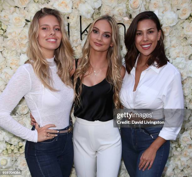 Natasha Oakley, Gigi Caruso and Devin Brugman attend the Gigi C Bikinis Pop-Up Launch Event at The Park at The Grove on May 17, 2018 in Los Angeles,...