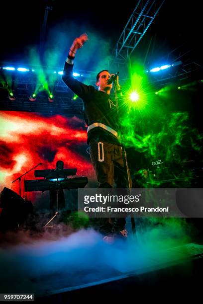 Eazy performs on stage at Fabrique on May 17, 2018 in Milan, Italy.