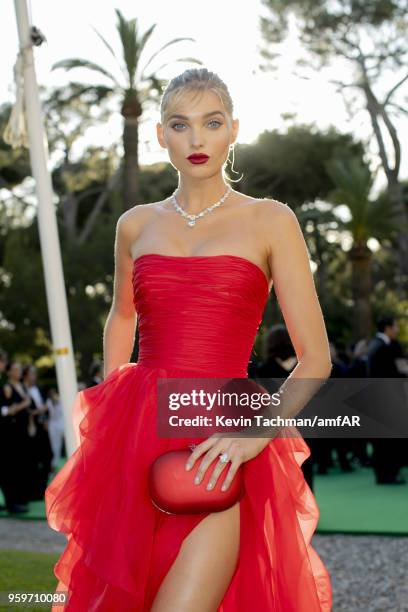 Elsa Hosk attends the cocktail at the amfAR Gala Cannes 2018 at Hotel du Cap-Eden-Roc on May 17, 2018 in Cap d'Antibes, France.