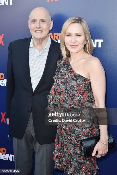 Jeffrey Tambor and Kasia Ostlun attend the "Arrested Development" Season 5 Premiere on May 17, 2018 in Los Angeles, California.