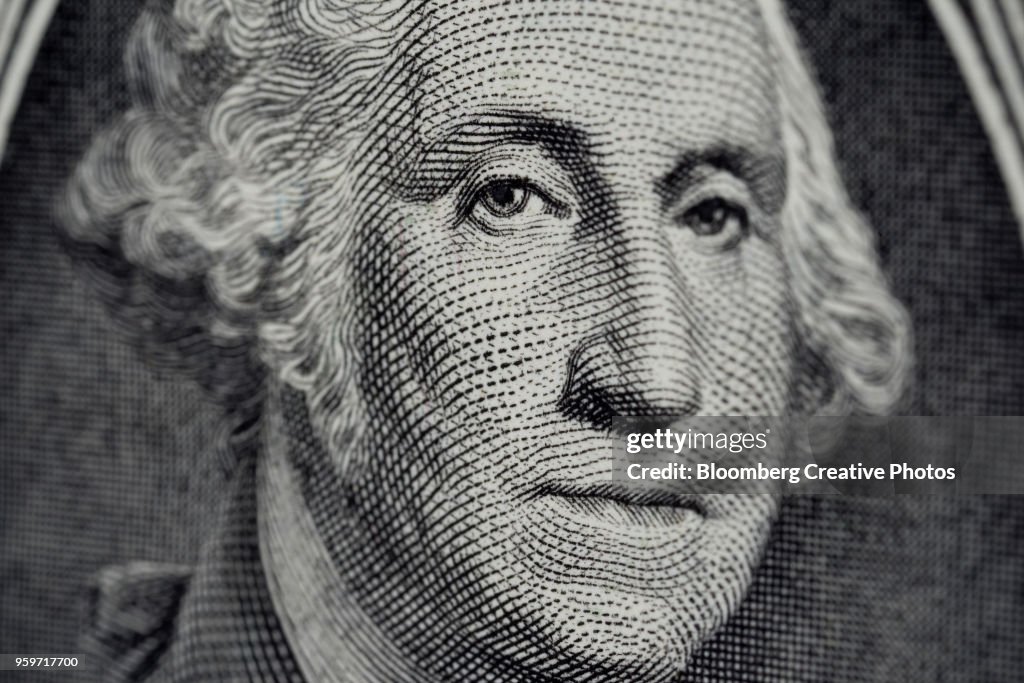 George Washington is displayed on a U.S. dollar bill