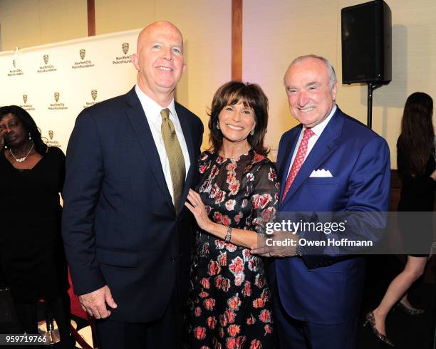 James O'Neill, Rikki Klieman and William Bratton attends the New York City Police Foundation 2018 Gala on May 17, 2018 in New York City.